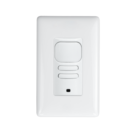 HUBBELL CONTROL SOLUTIONS LightHawk PIR 2-Button Wall Switch Occupancy Sensor LHDCIRD2-G-WH